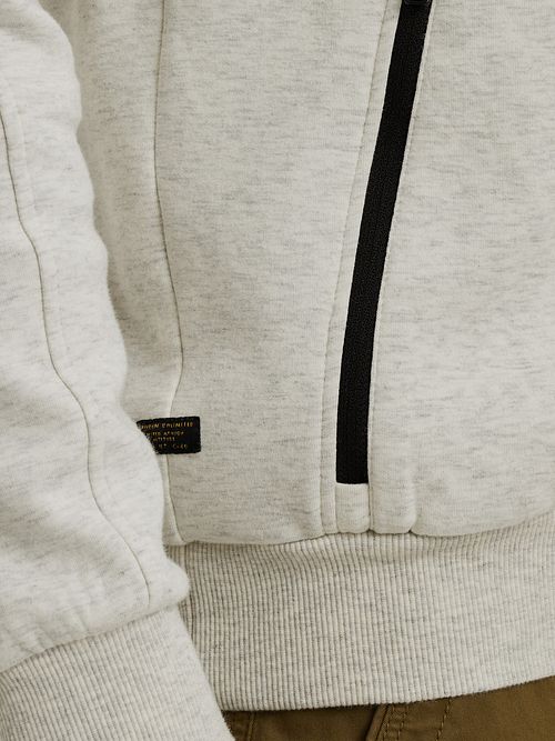PME Legend Cardigan Interlock Greige Model / Detail