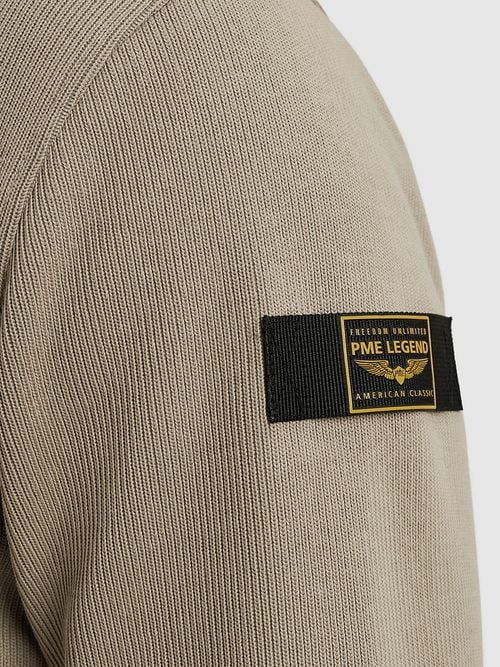 PME Legend Half Zip Sweater Interlock Jersey Kaki