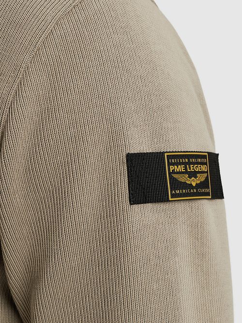 PME Legend Half Zip Sweater Interlock Jersey Khaki