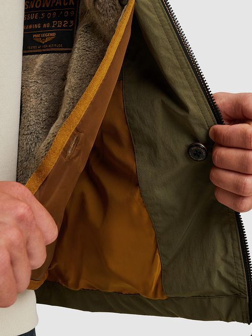 PME Legend Jacket Snowpack Icon 2.0 Olive Green Model / Detail