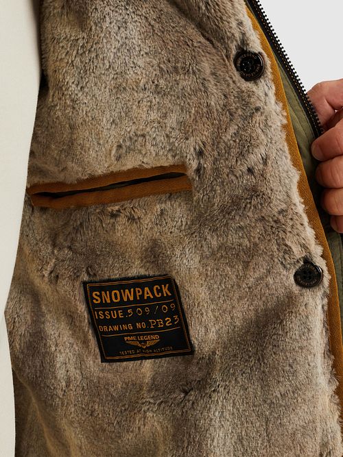 PME Legend Jacket Snowpack Icon 2.0 Olive Green Model / Detail