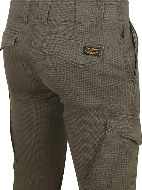 PME Legend Nordrop Cargo Trousers Micro Print Green Product / Detail