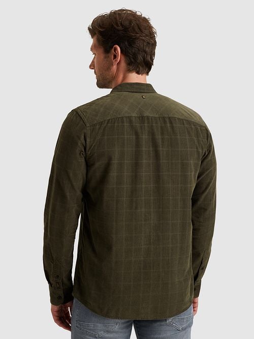 PME Legend Overshirt Fine Corduroy Beluga Green