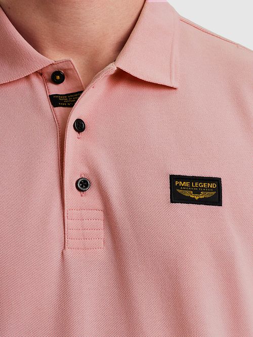 PME Legend Polo Shirt Trackway Pink Model / Detail