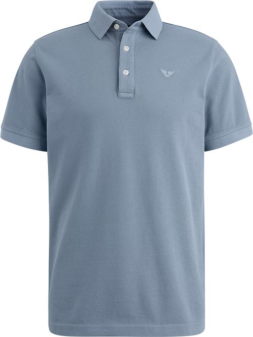 PME Legend Polo Shirt Garment Dye Piqué Blue Product