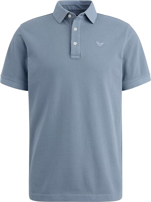 PME Legend Poloshirt Garment Dye Piqué Bleu Product