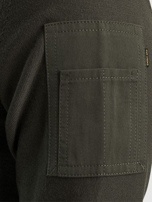 PME Legend American Classic Sweater Beluga Green Model / Detail