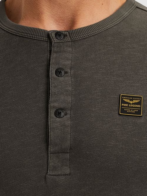 PME Legend Longsleeve T-Shirt Buttons Beluga