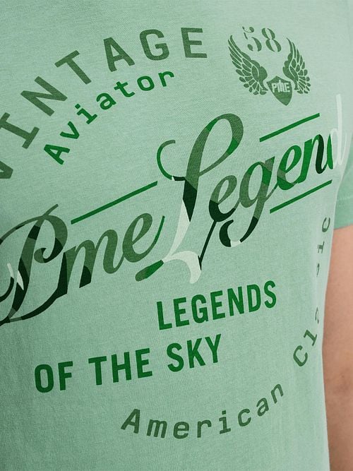 PME Legend T-Shirt Logo Artwork Turquoise Model / Detail
