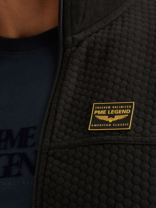 PME Legend Vest Jacquard Interlock Zwart