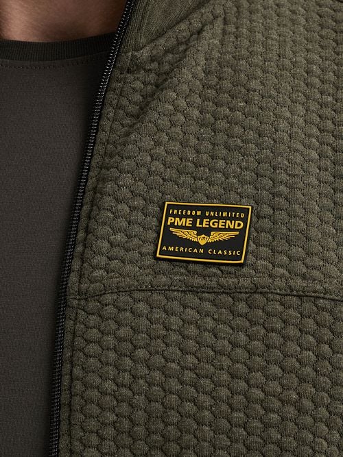 PME Legend Vest Jacquard Interlock Beluga Groen