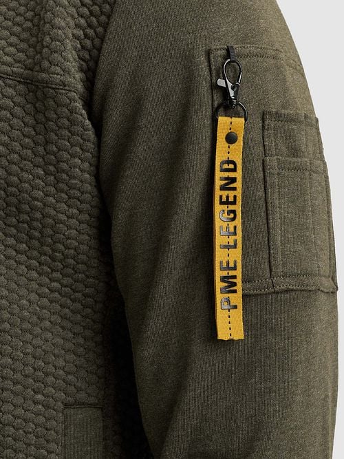 PME Legend Vest Jacquard Interlock Beluga Groen