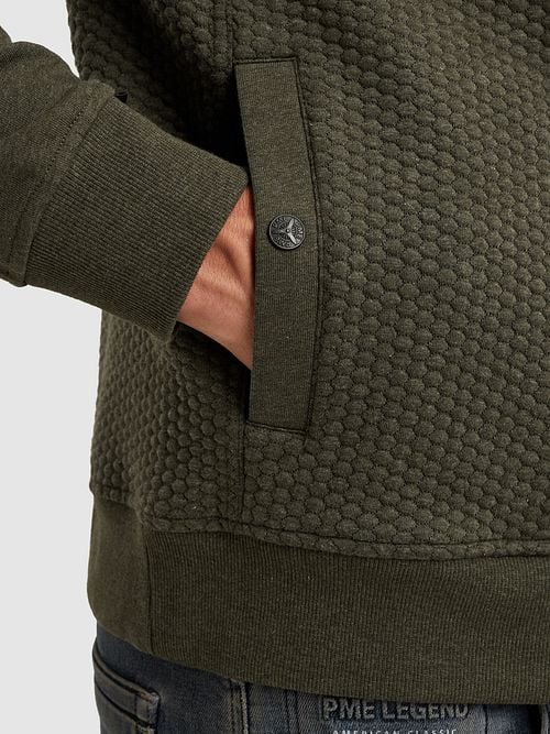 PME Legend Vest Jacquard Interlock Beluga Groen