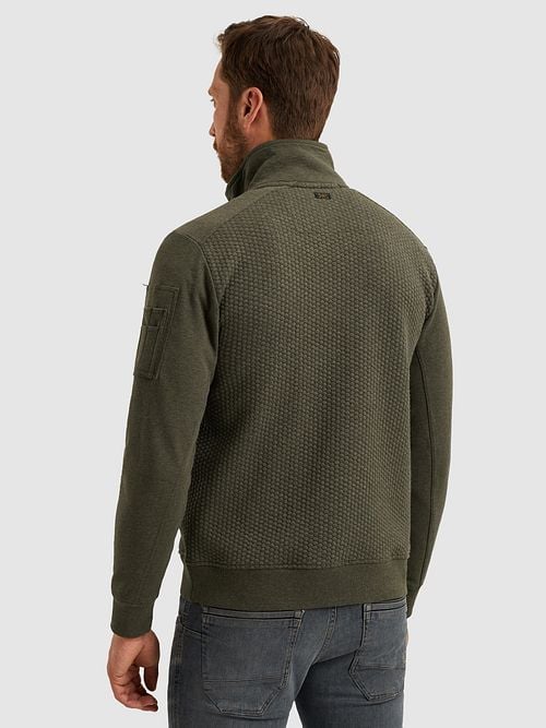 PME Legend Vest Jacquard Interlock Beluga Groen