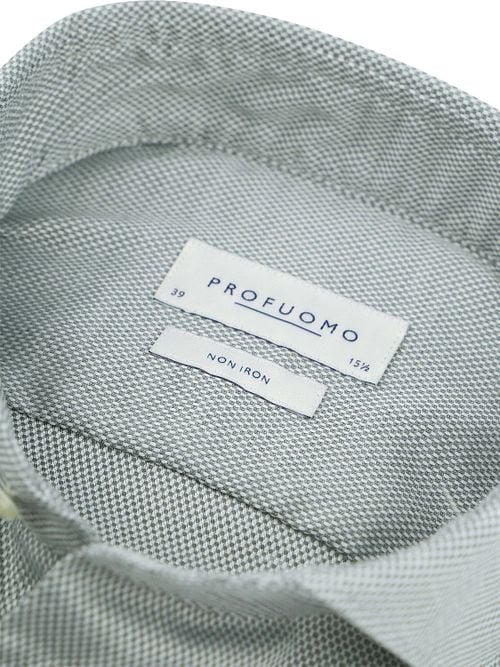Profuomo Basketweave Shirt Green Product / Detail