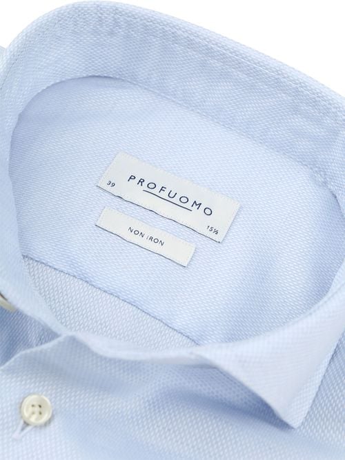Profuomo Basketweave Shirt Light Blue Product / Detail