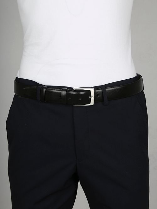 Profuomo Leather Belt Roma Navy Model / Voorkant
