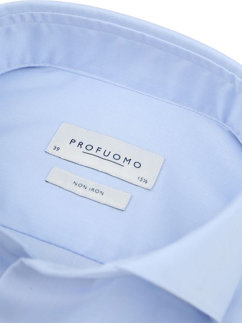 Profuomo Chemise Twill Bleu Clair Product / Detail