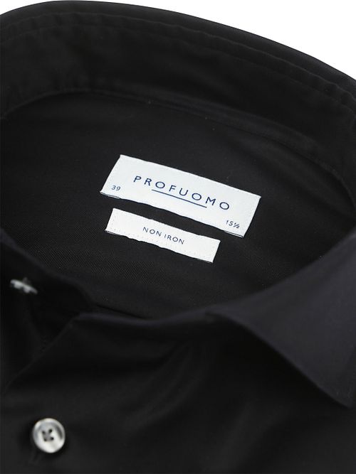 Profuomo Chemise Twill Noir Product / Detail