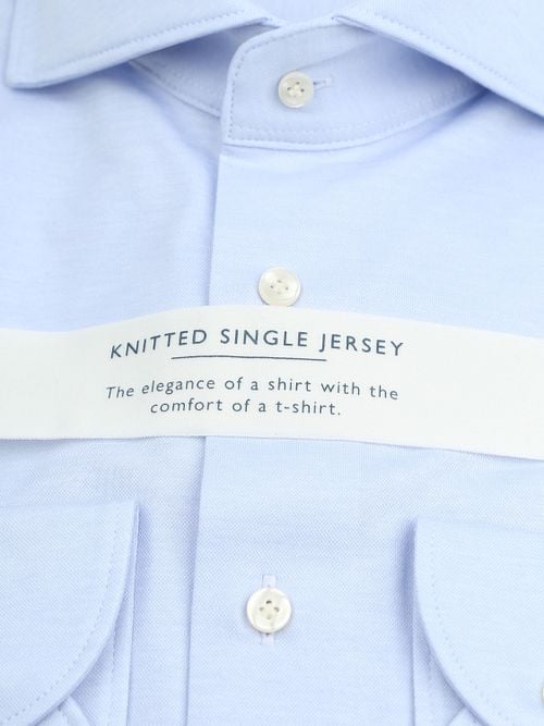 Profuomo Chemise Tricoté Bleu Clair Product / Detail