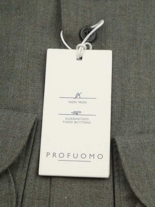 Profuomo Hemd Peached Twill Flanel Groen Product / Detail