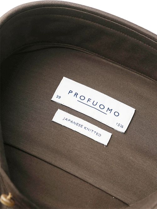 Profuomo Japanese Knitted Shirt Brown Product / Detail