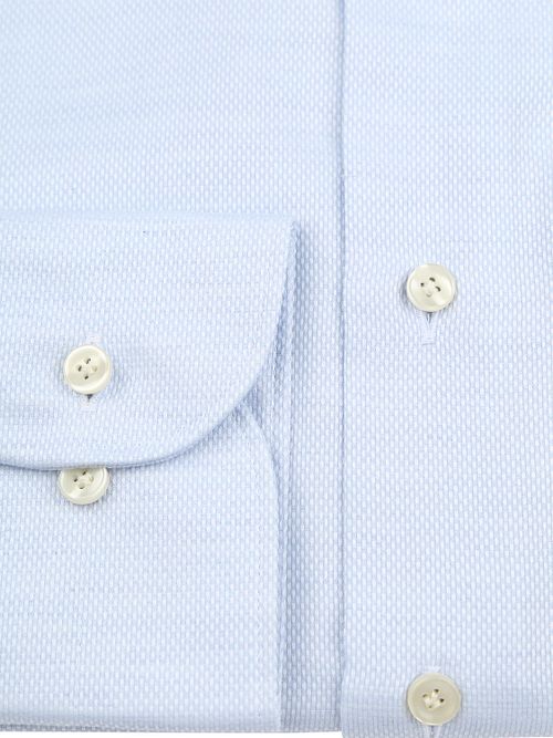 Profuomo Basketweave Overhemd Lichtblauw Product / Detail