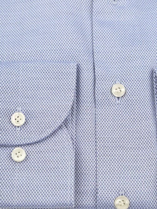 Profuomo Basketweave Shirt Blue Product / Detail