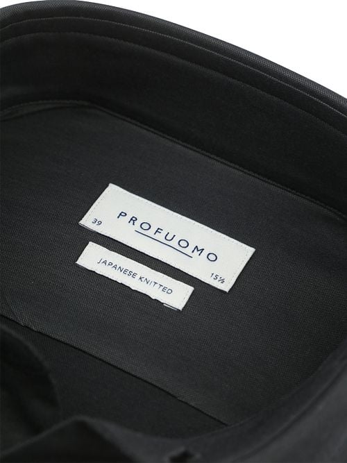 Profuomo Japanese Knitted Shirt Anthracite Product / Detail