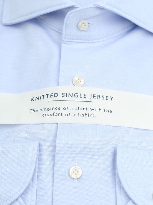 Profuomo Knitted Shirt Light Blue Product / Detail