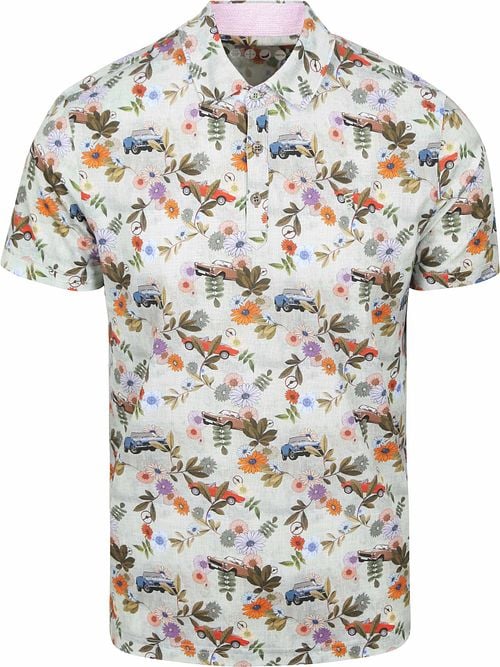 R2 Polo Japanese Knitted Flower Print Product