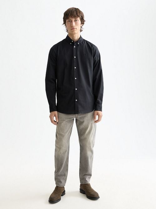 Scotch and Soda Core Oxford Hemd Schwarz Model / Voorkant