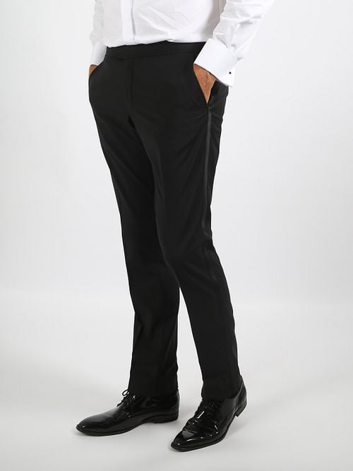 Gala Herrenhose Schwarz - Model Hudson Model / Zijkant