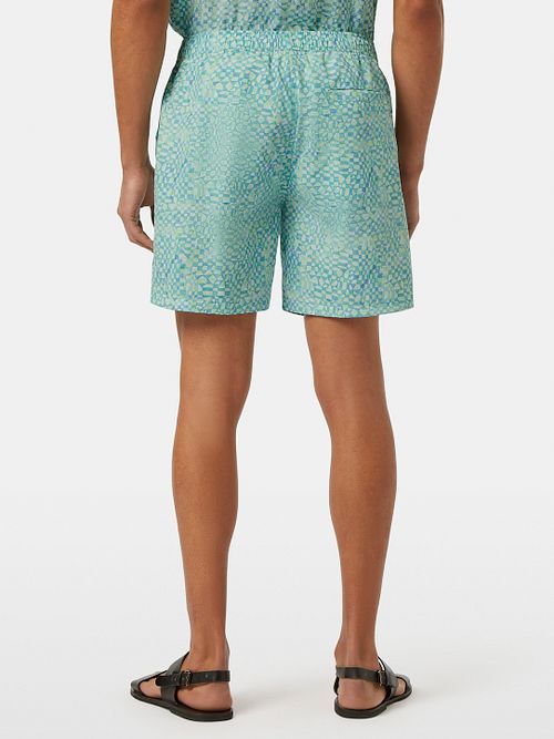 Scotch & Soda Badeshorts Grün Model / Achterkant