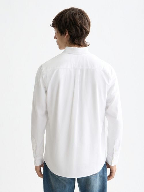 Scotch and Soda Core Oxford Hemd Weiß Model / Achterkant