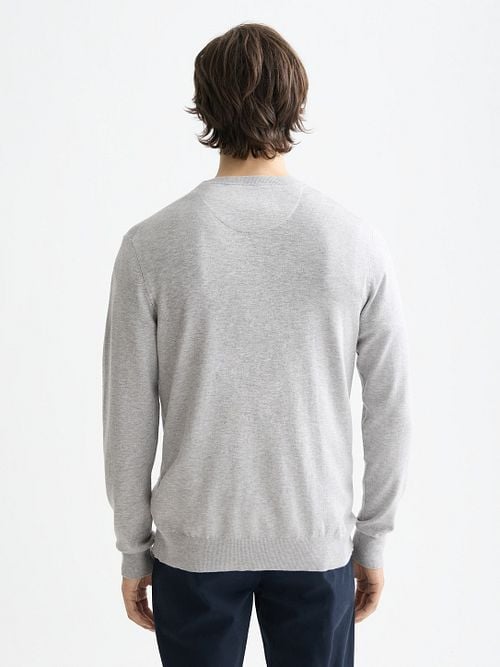 Scotch and Soda Core Pullover Grijs Model / Achterkant