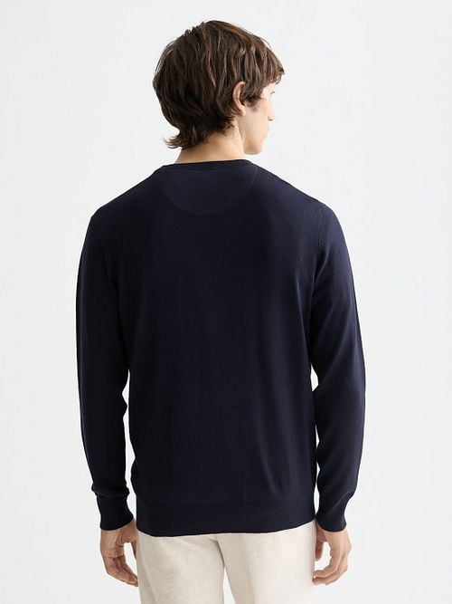 Scotch and Soda Core Pullover Navy Model / Achterkant