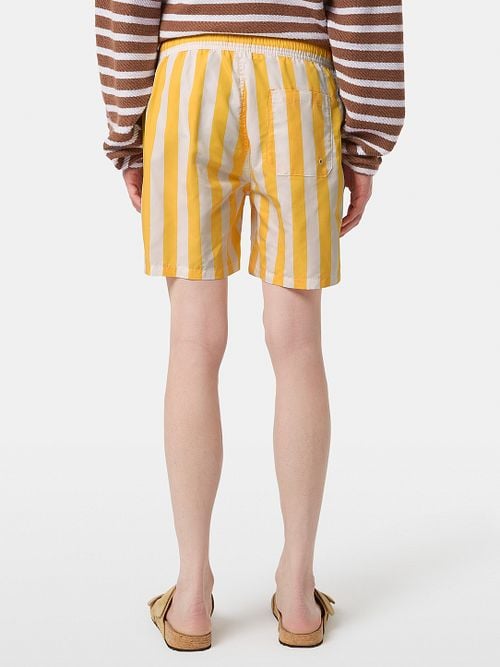 Scotch & Soda Swimshorts Stripes Yellow Model / Achterkant