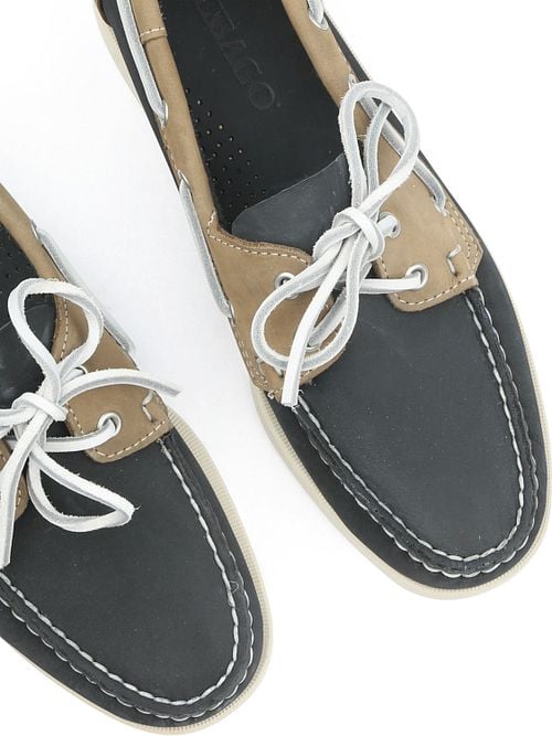 Sebago Deck Shoes Docksides Portland Navy Beige Product / Detail