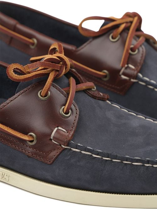 Sebago Deck Shoes Docksides Portland Navy Brown Product / Detail