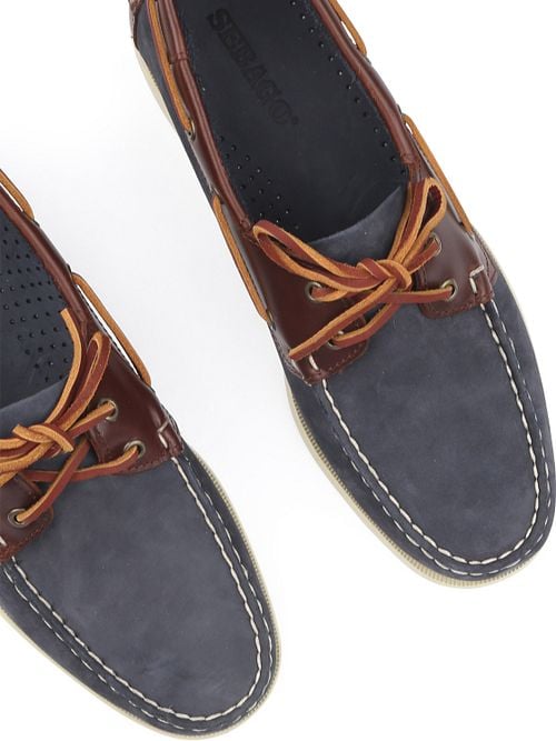 Sebago Deck Shoes Docksides Portland Navy Brown Product / Detail
