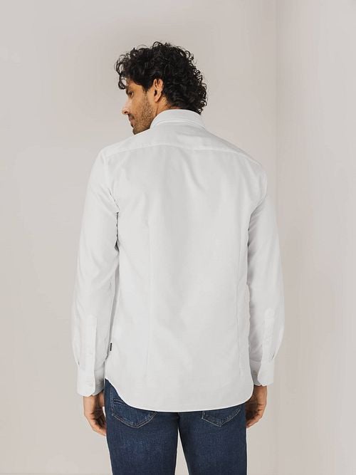 State Of Art Essentials Oxford Overhemd Wit Model / Achterkant