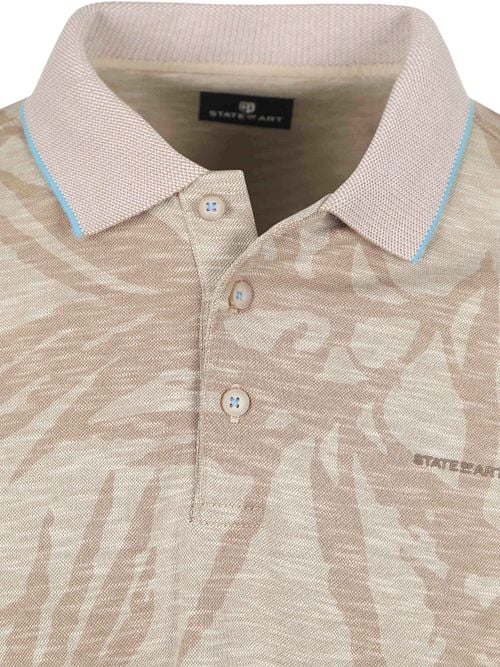 State of Art Poloshirt Faded Leaf Beige Product / Detail