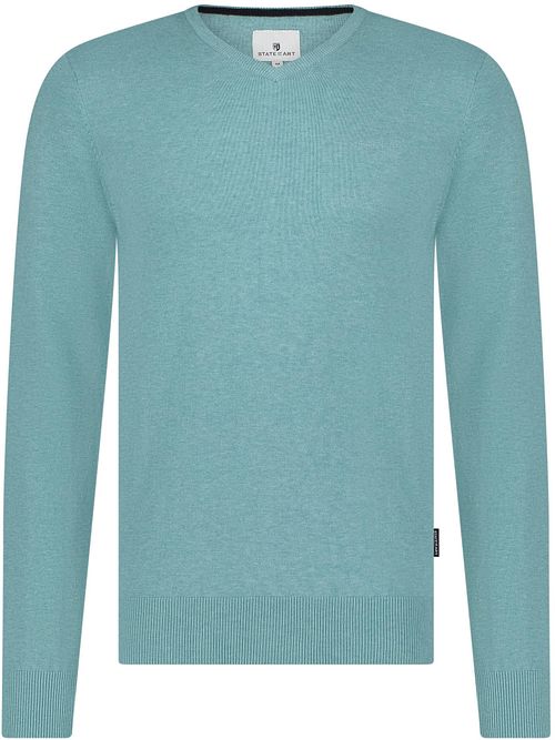 State Of Art Pullover mit V-Ausschnitt Himmelblau Product