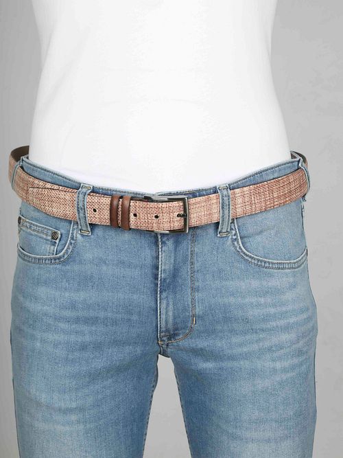 Suitable Leather Belt Mid Brown Model / Voorkant