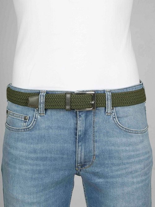 Woven Belt Army Green Model / Voorkant