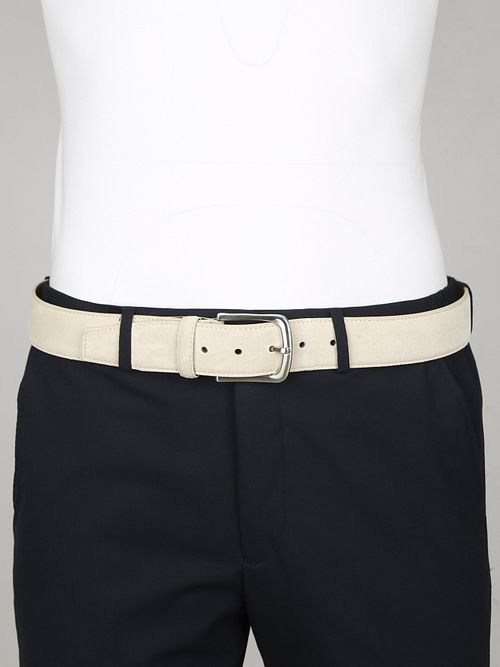 Suitable Belt Suede Leather White Model / Voorkant