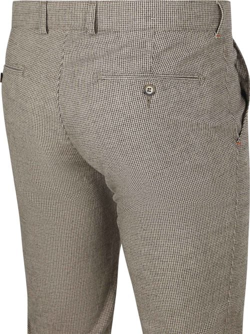 Suitable Chino Pico Pleat Flanel Print Beige Product / Detail