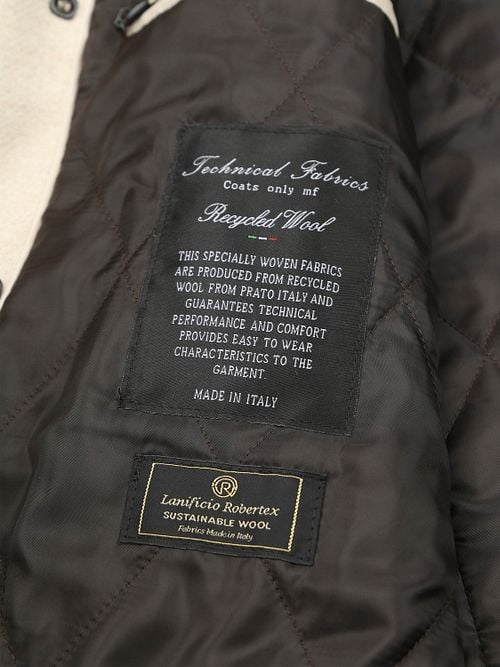 Suitable Coat Caban Wol Blend Ecru Product / Detail