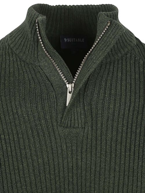 Suitable Mou Half Zip Pullover Dunkelgrün Product / Detail